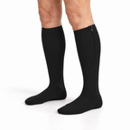 Classic zip-on compression socks in black, closed toe