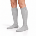 Classic zip-on compression socks in light grey, closed toe