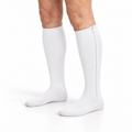 Classic zip-on compression socks in white, closed toe